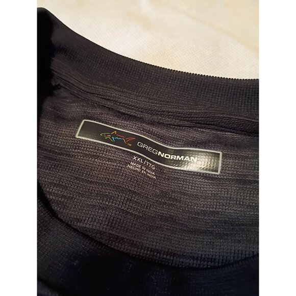 Greg Norman Mens XXL Black Heathered Pullover Crewneck Sweatshirt Long Sleeve - Picture 4 of 8